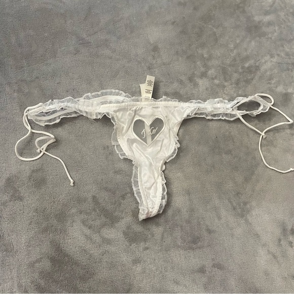 New! For Love And Lemons I DO Ruffle Thong Panty Bridal Wedding 24553 - Picture 2 of 8